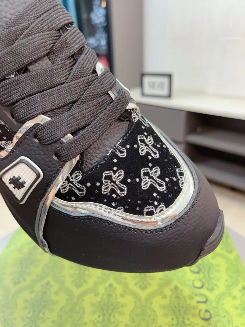Men's shoes 💰560🌹🌹【GUCCI】pop-top casual sneakers with daddy outsole, breathable and comfortable, easy to walk, a versatile style for trendy men, upper with cowhide edged outsole design➕genuine leather lining➕Gucci's popular original outsole, sports and running style, super comfortable. Code number 38-44